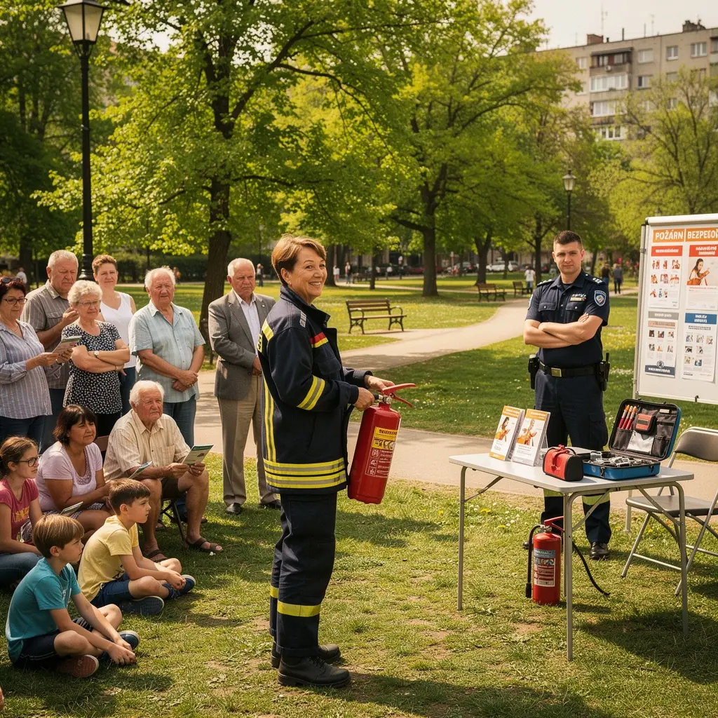 Pohled na moderní bezpečnostní kameru v městské oblasti.